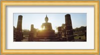 Statue of Buddha at sunset, Sukhothai Historical Park, Sukhothai, Thailand Fine Art Print