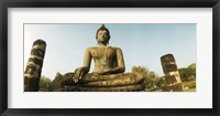 Low angle view of a statue of Buddha, Sukhothai Historical Park, Sukhothai, Thailand Fine Art Print