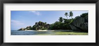 Rock formations on the coast, Anse Source d'Argent, La Digue Island, Seychelles Fine Art Print