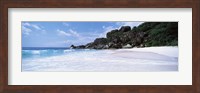Rock formations on the beach, Grand Anse, La Digue Island, Seychelles Fine Art Print