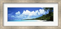 Clouds over an island, Akaiami, Aitutaki, Cook Islands Fine Art Print