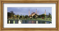 Blue Mosque Lit Up at Dusk, Istanbul, Turkey Fine Art Print