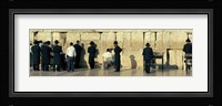 People praying at Wailing Wall, Jerusalem, Israel Fine Art Print