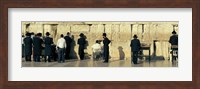 People praying at Wailing Wall, Jerusalem, Israel Fine Art Print