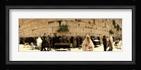 People praying in front of the Wailing Wall, Jerusalem, Israel Fine Art Print