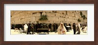 People praying in front of the Wailing Wall, Jerusalem, Israel Fine Art Print