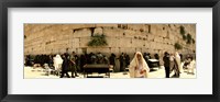 People praying in front of the Wailing Wall, Jerusalem, Israel Fine Art Print