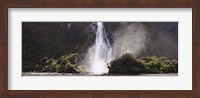 Waterfall at Milford Sound, Fiordland National Park, South Island, New Zealand Fine Art Print