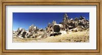 Landscape with the caves and Fairy Chimneys, Cappadocia, Central Anatolia Region, Turkey Fine Art Print