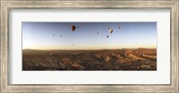 Hot air balloons in the sky over Cappadocia, Central Anatolia Region, Turkey Fine Art Print