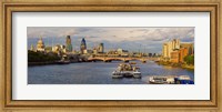 Bridge across a river with a cathedral, Blackfriars Bridge, St. Paul's Cathedral, Thames River, London, England Fine Art Print