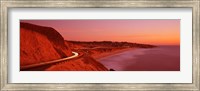 Pacific Coast Highway At Sunset, California, USA Fine Art Print