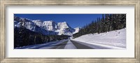 Canada, Alberta, Banff National Park, road, winter Fine Art Print