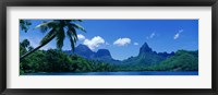 Lush Foliage And Rock Formations, Moorea Island, Tahiti Fine Art Print