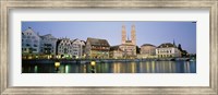 Evening, Cityscape, Zurich, Switzerland Fine Art Print