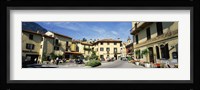 Tourists Sitting At An Outdoor Cafe, Menaggio, Italy Fine Art Print