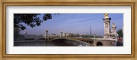 Bridge across a river with the Eiffel Tower in the background, Pont Alexandre III, Seine River, Paris, Ile-de-France, France Fine Art Print