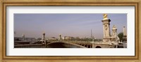 Bridge over a river, Alexandre III Bridge, Eiffel Tower, Paris, France Fine Art Print