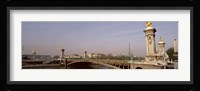 Bridge over a river, Alexandre III Bridge, Eiffel Tower, Paris, France Fine Art Print