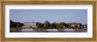 Tour Boat In The River, Rhine River, Bonn, Germany Fine Art Print