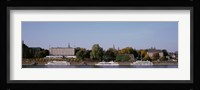 Tour Boat In The River, Rhine River, Bonn, Germany Fine Art Print