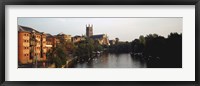 Church Along A River, Worcester Cathedral, Worcester, England, United Kingdom Fine Art Print