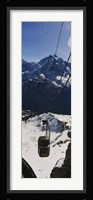 High angle view of an overhead cable car, Jungfrau, Bernese Oberland, Swiss Alps, Switzerland Fine Art Print