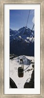 High angle view of an overhead cable car, Jungfrau, Bernese Oberland, Swiss Alps, Switzerland Fine Art Print