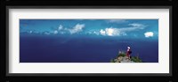 Hiker Pali Kokee State Park Kauai HI USA Fine Art Print