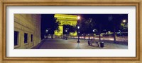 France, Paris, Arc de Triomphe lit up at night Fine Art Print