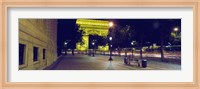 France, Paris, Arc de Triomphe lit up at night Fine Art Print
