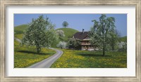 A road through Zug, Switzerland Fine Art Print