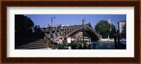 Tourists on a bridge, Accademia Bridge, Grand Canal, Venice, Veneto, Italy Fine Art Print