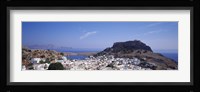 Houses on an island, Lindos, Rhode Island, Dodecanese, Greece Fine Art Print