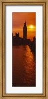 Big Ben at Sunset, House of Parliament, London, England Fine Art Print