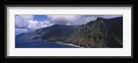 Aerial view of the coast, Na Pali Coast, Kauai, Hawaii, USA Fine Art Print