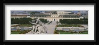Garden in front of a palace, Belvedere Gardens, Vienna, Austria Fine Art Print