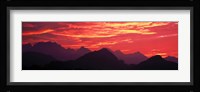 Sundown Austrian Mts South Bavaria Germany Fine Art Print