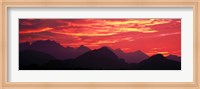 Sundown Austrian Mts South Bavaria Germany Fine Art Print