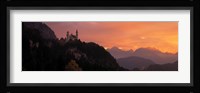 Neuschwanstein Palace at dusk, Bavaria Germany Fine Art Print