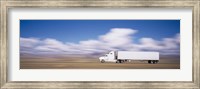 Truck on the road, Interstate 70, Green River, Utah Fine Art Print