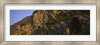 Tombs on a cliff, Lycian Rock Tomb, Antalya, Turkey Fine Art Print