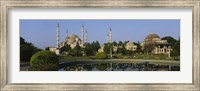 Garden in front of a mosque, Blue Mosque, Istanbul, Turkey Fine Art Print