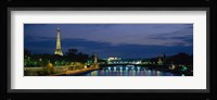 France, Paris, Eiffel Tower , Seine River Fine Art Print
