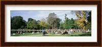 People Relaxing In The Park, Vondel Park, Amsterdam, Netherlands Fine Art Print