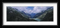 High angle view of a lake surrounded by mountains, Grimsel Pass, Switzerland Fine Art Print