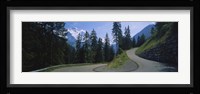 Empty road passing through mountains, Bernese Oberland, Switzerland Fine Art Print