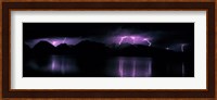Teton Range w/lightning Grand Teton National Park WY USA Fine Art Print