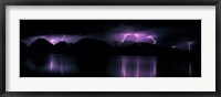 Teton Range w/lightning Grand Teton National Park WY USA Fine Art Print