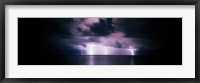 Lightning Bolts Over Gulf Coast, Florida, USA Fine Art Print